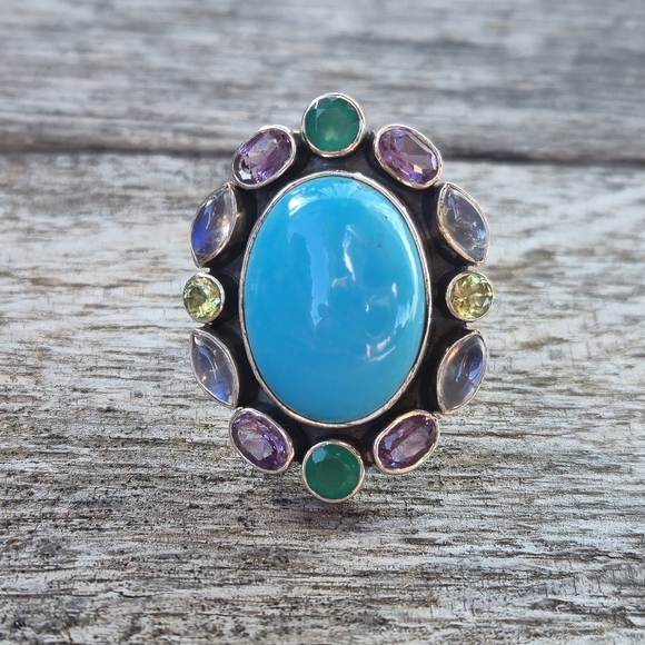 Nicky Butler Jewelry - Nicky Butler RAJ LIMITED EDITION 925 Sterling Silver Turquoise Designer Ring 🩵